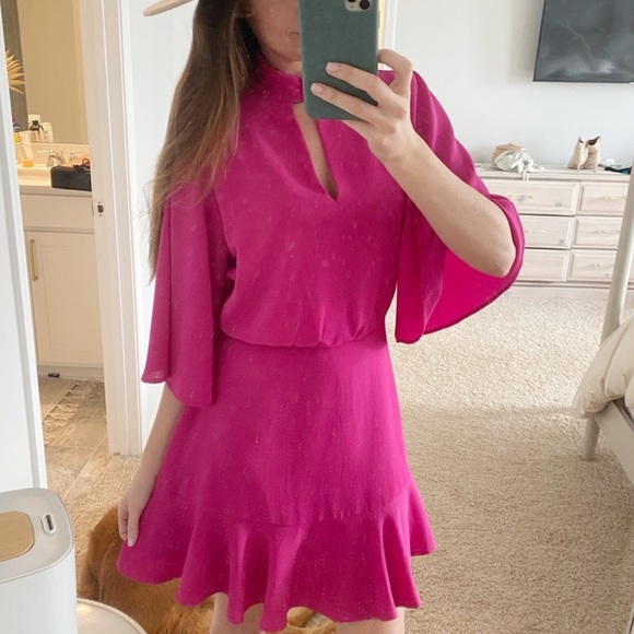 Vici Magenta Flirty Mini Dress - Picture 2 of 8